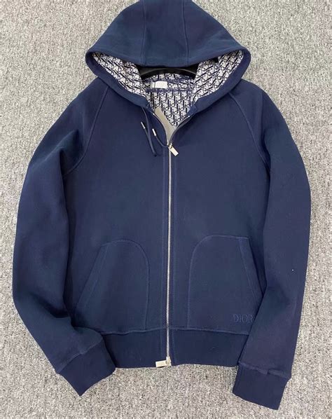 blue dior hoodie|dior zip up hoodie.